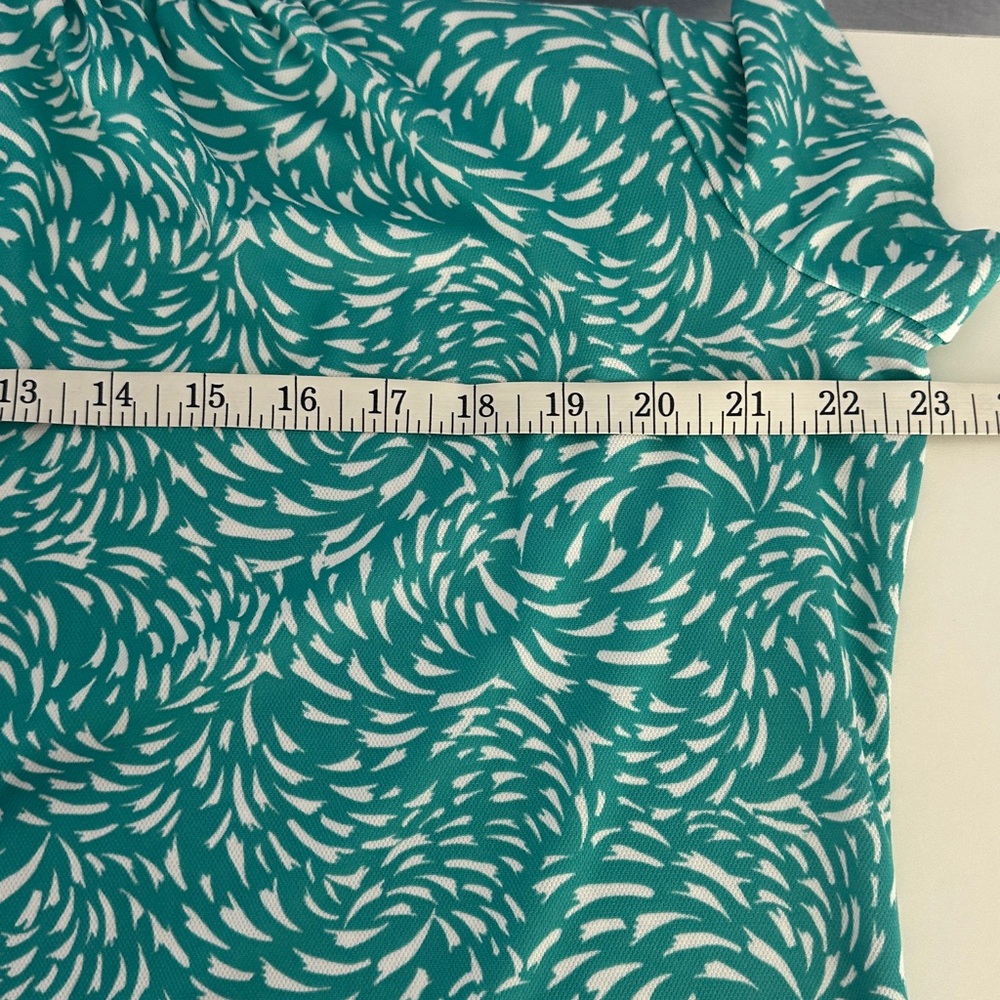 Chico's Turquoise Swirl Blouse - Picture 7 of 8